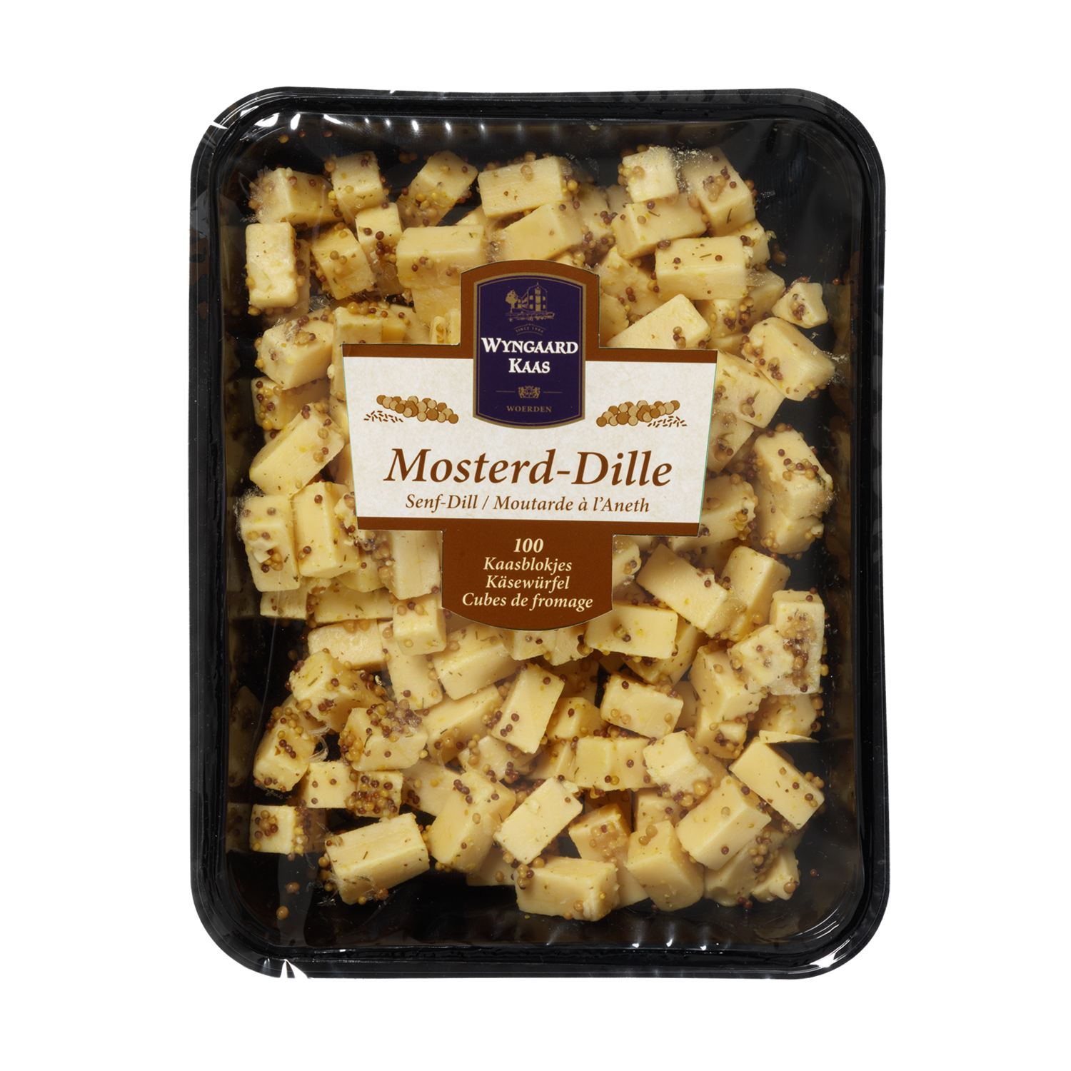 Wyngaard Kaas kaasblokjes Mosterd-Dille 500g 