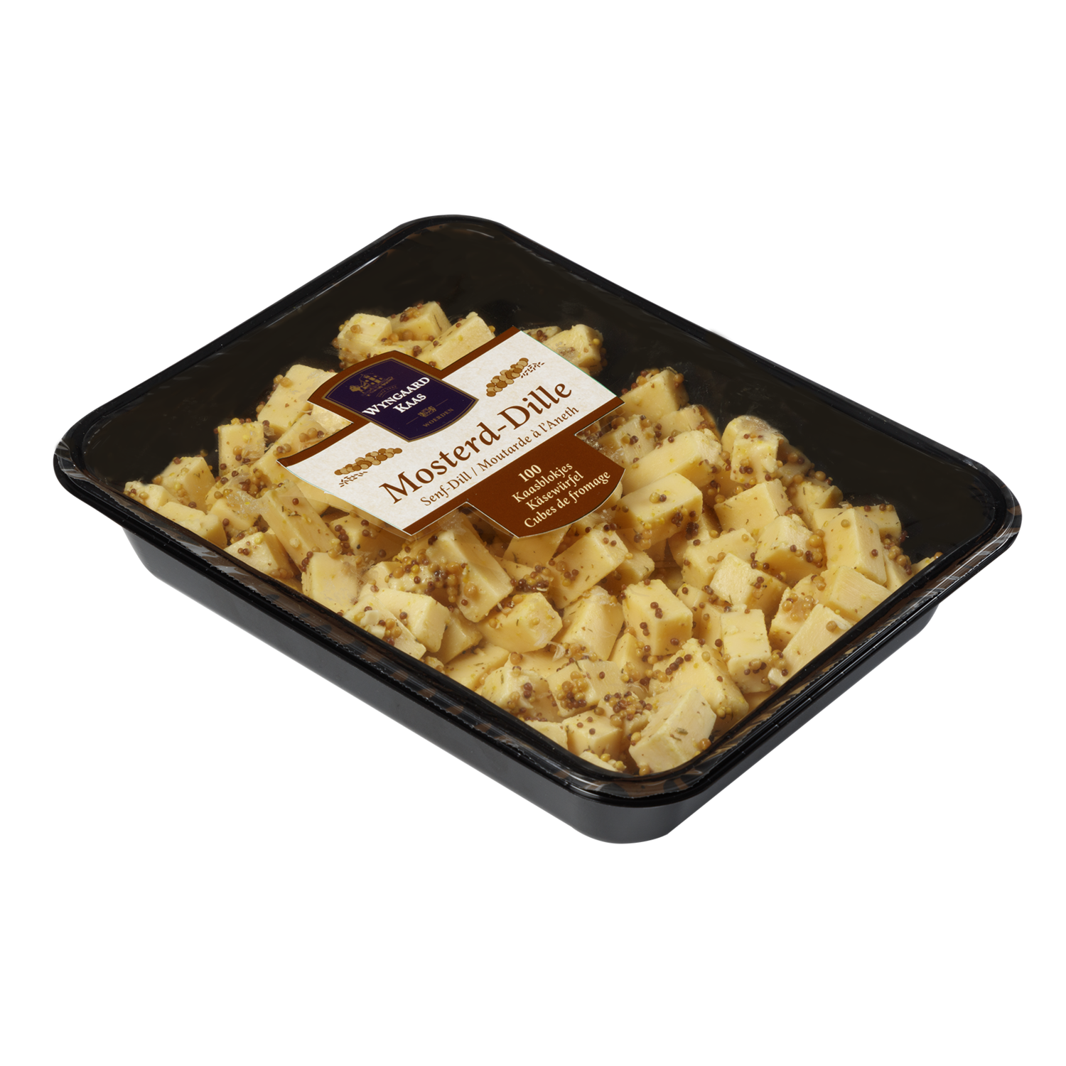 Wyngaard Kaas kaasblokjes Mosterd-Dille 500g 