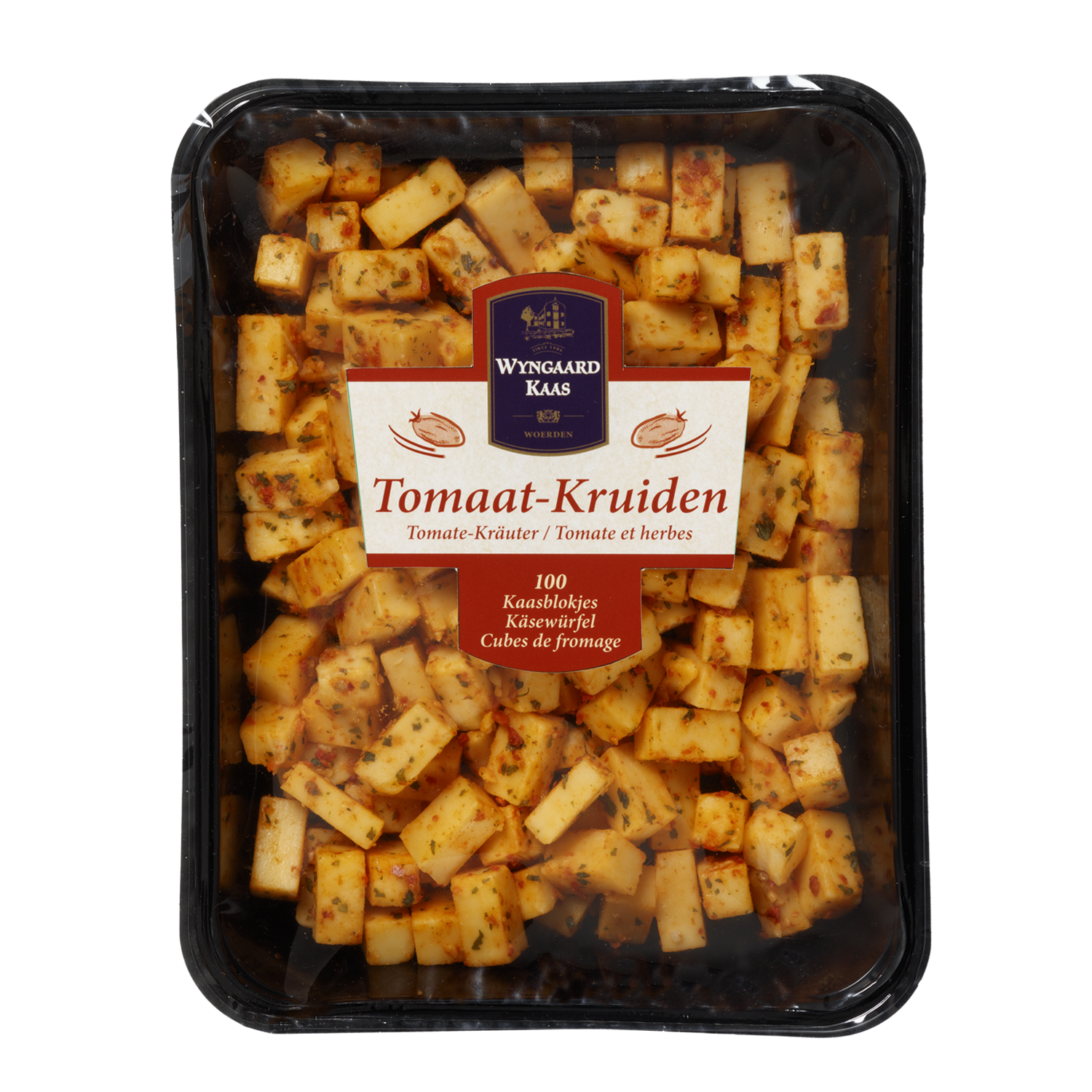 Wyngaard Kaas kaasblokjes Tomaat-Kruiden 500g 